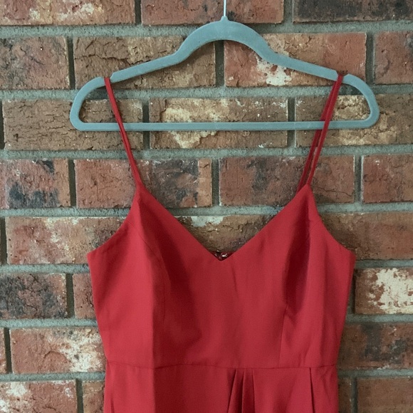 Lulus Reinette Elegant Red Women's Tulip Hem Midi Formal Dress - Picture 6 of 11